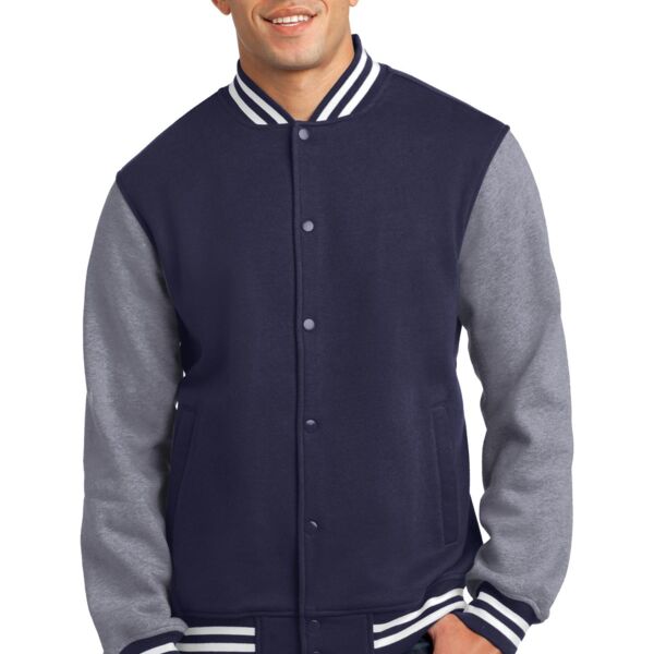Fleece Letterman Jacket Thumbnail